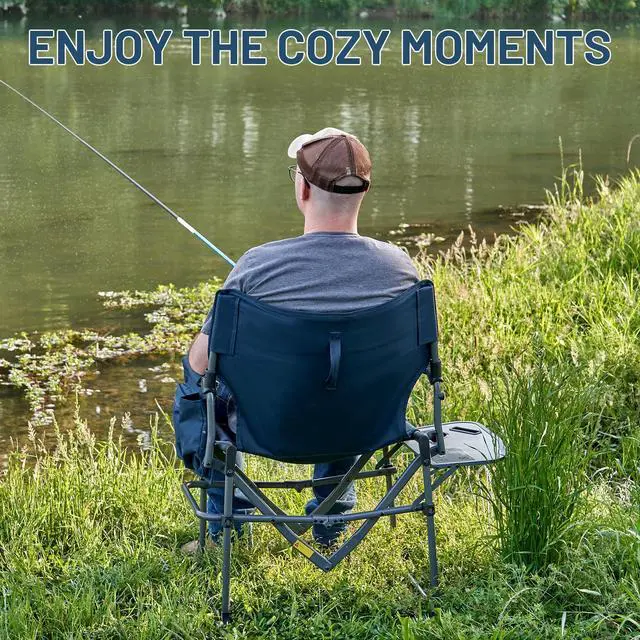 Alt view image 5 of 7 - 400lbs Heavy Duty Camping Chair Portable Directors Chair