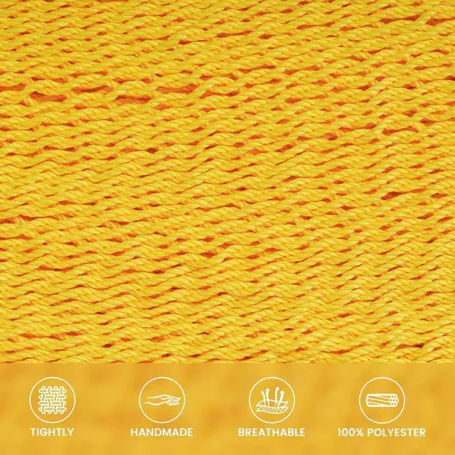 Alt view image 3 of 7 - Lazy Daze 2 Person Caribbean Rope Hammock, Handwoven Double Hammock