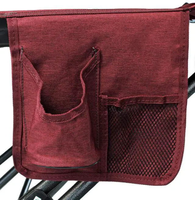 Alt view image 4 of 7 - Limited Portable Folding Metal Framed Hammock with a Retractable Canopy, Perfect for Camping, Patio, Outdoor, and Relaxing, Side Pockets Included, Red (Pack of 1)