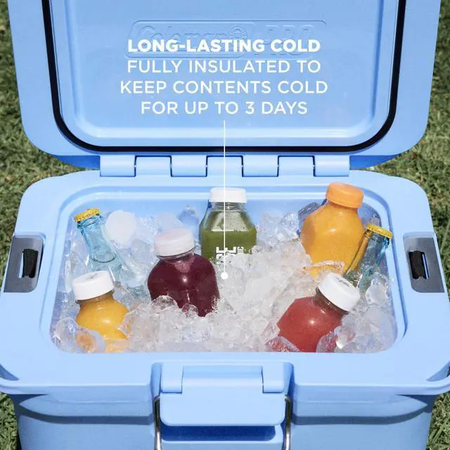 Alt view image 4 of 7 - Pro Heavy-Duty 25qt Ultra-Light Premium Hard Cooler, Extra-Thick Insulation Keeps Ice up to 3 Days, 36-Can Capacity