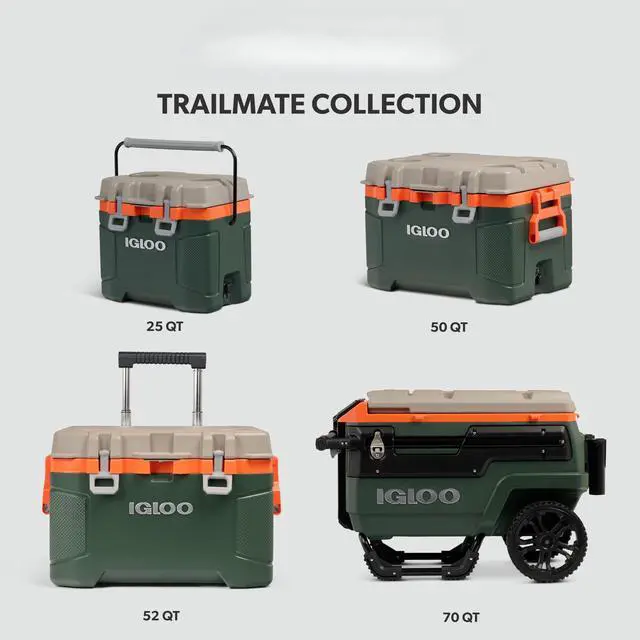 Alt view image 4 of 5 - Trailmate 25 Qt Cooler, Insulated Hard Shell Ice Chest, Sportsman
