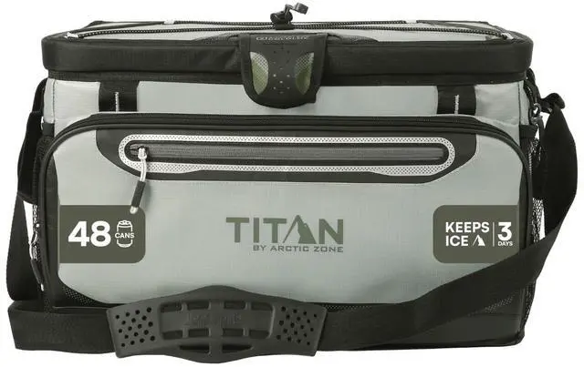 Main image of Titan 48 Can Zipperless HardBody Cooler, Keeps Ice 3 Days, Seagrass