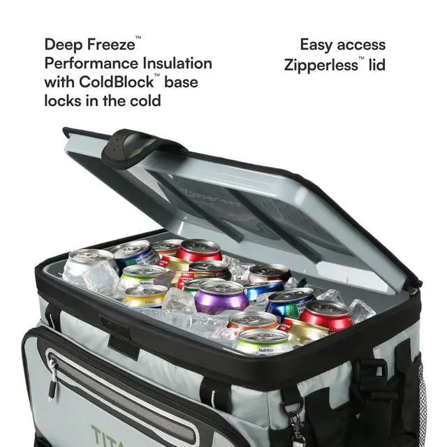 Alt view image 2 of 7 - Titan 48 Can Zipperless HardBody Cooler, Keeps Ice 3 Days, Seagrass
