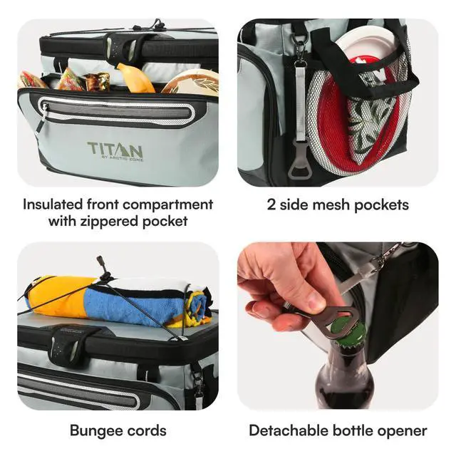 Alt view image 5 of 7 - Titan 48 Can Zipperless HardBody Cooler, Keeps Ice 3 Days, Seagrass