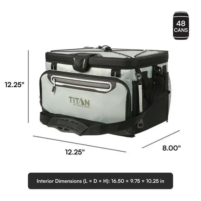 Alt view image 7 of 7 - Titan 48 Can Zipperless HardBody Cooler, Keeps Ice 3 Days, Seagrass