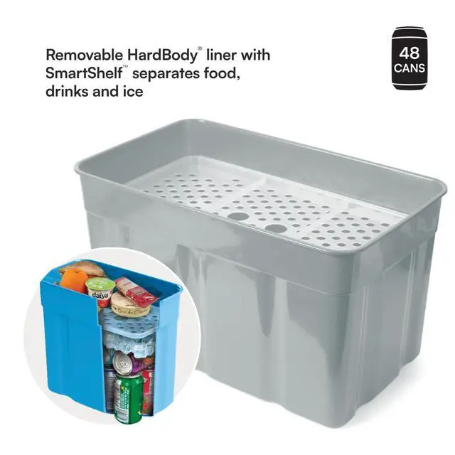 Alt view image 4 of 7 - Titan 48 Can Zipperless HardBody Cooler, Keeps Ice 3 Days, Seagrass