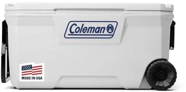 Main image of Classic Series 100qt Wheeled Marine Cooler, Fully Insulated Lid & Body Keeps Ice up to 5 Days, Holds up to 160 Cans