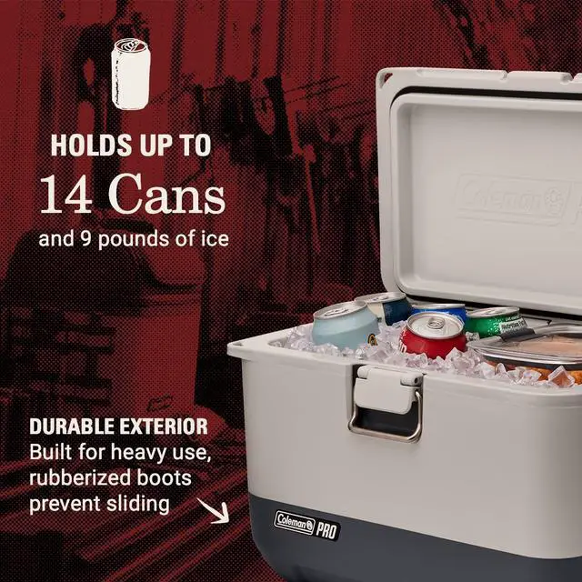Alt view image 4 of 6 - Pro Heavy-Duty 17qt Ultra-Light Premium Hard Cooler Lunchbox, Extra-Thick Insulation Keeps Ice for Days