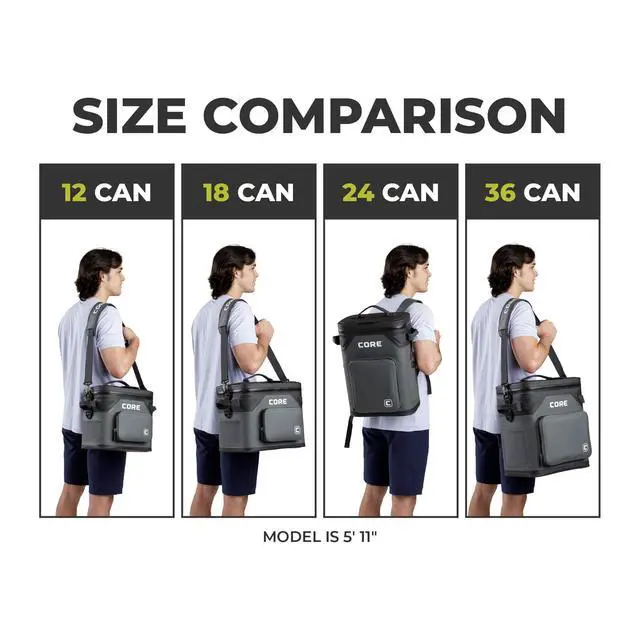 Alt view image 3 of 7 - Magnetic Leak Proof 18 Can Soft Cooler with Waterproof Zipper | Insulated Bag Portable Ice Chest Box | Best Soft Cooler for Food & Beverages for Tailgating, Car Camping, and Family Beach Picnics