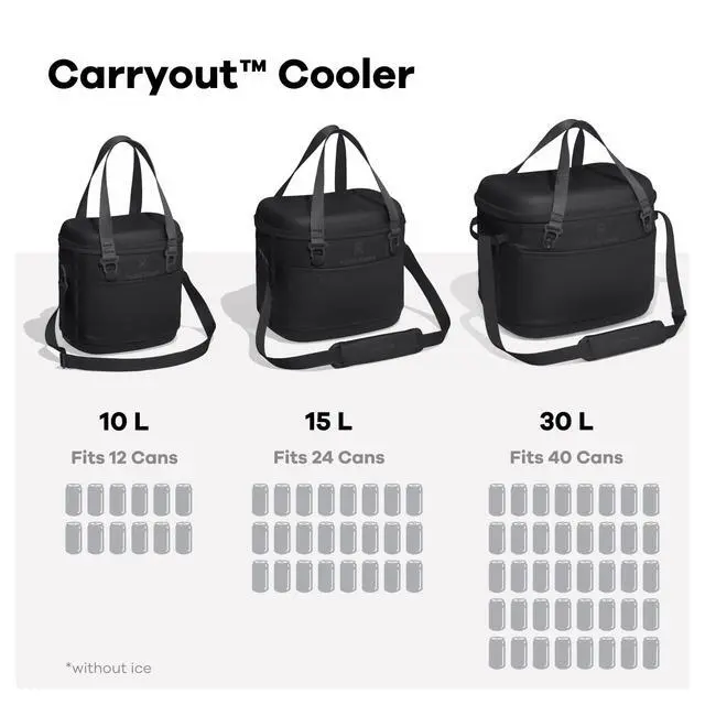Alt view image 3 of 6 - Carryout Cooler - Insulated Portable Soft Cooler - 15 L Capacity in Birch
