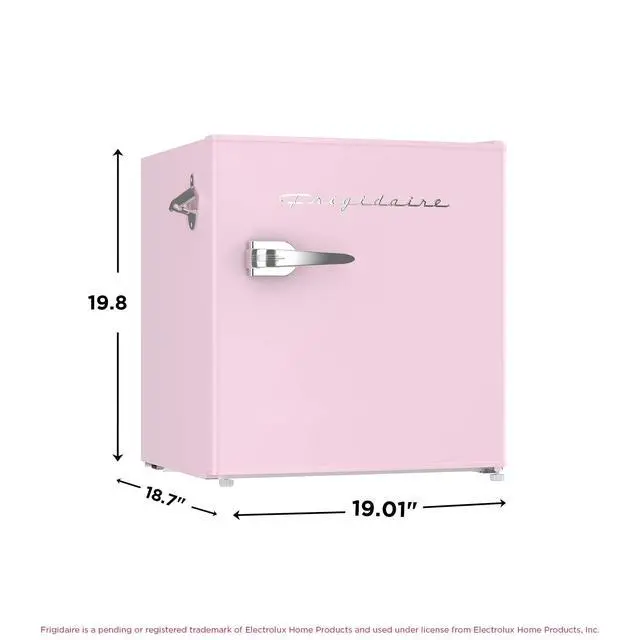 Alt view image 5 of 6 - EFR176 1.6 cu. ft. Retro Bar Fridge with Side Bottle Opener (Pink)