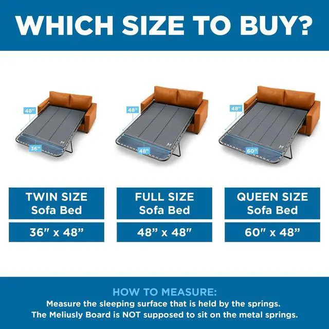 Alt view image 4 of 7 - Sleeper Sofa Bed Support Board Full (48x48) - Heavy Duty Wood