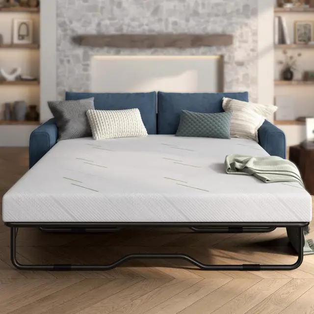 Main image of 4 Inch Gel Memory Foam Sofa Mattress Queen Size 72 x 58 Inches