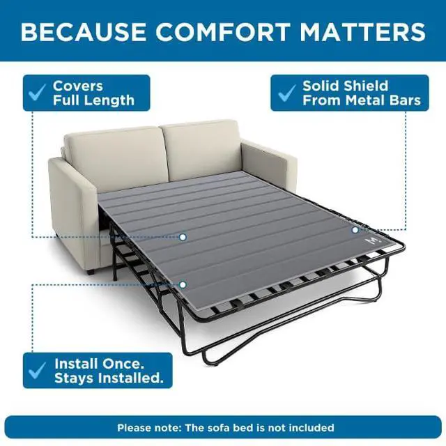 Alt view image 2 of 6 - Sleeper Sofa Bed Support Board Twin (35x64) - Permanent Fit