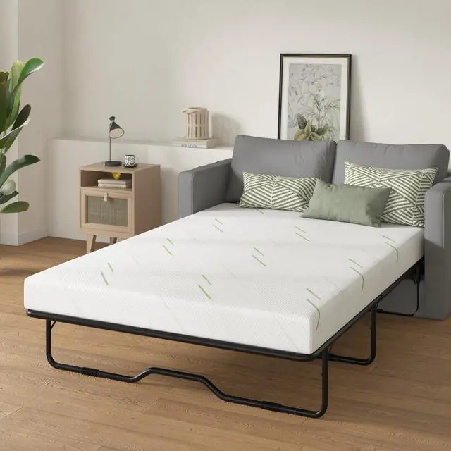 Alt view image 2 of 7 - 4 Inch Sofa Mattress Full Size, Gel Memory Foam Infused, with Removable Washable Cover, for Sleeper Sofas, Pull Out Bed, Guest Room, RVs, Boats