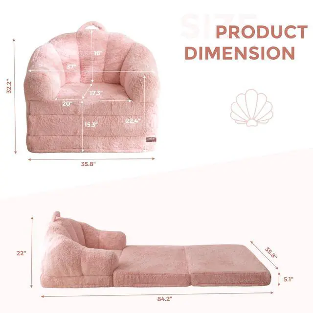Alt view image 2 of 7 - Folding Sofa Bed, 2 in 1 Convertible Sofa to Lounger