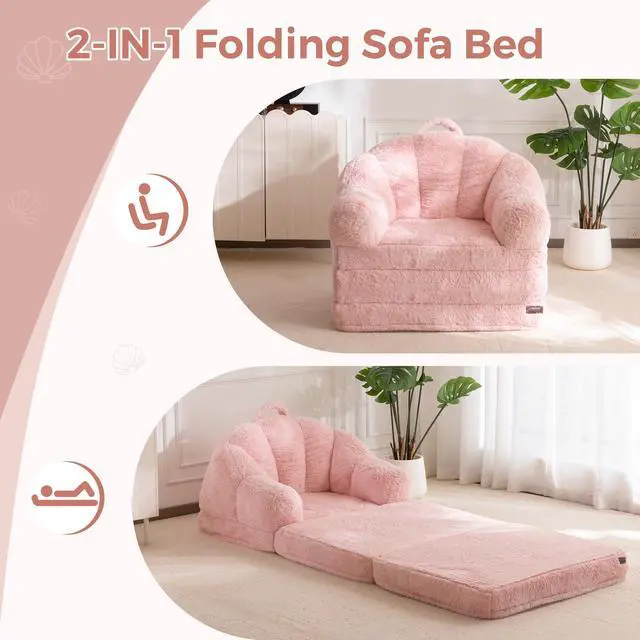 Alt view image 5 of 7 - Folding Sofa Bed, 2 in 1 Convertible Sofa to Lounger