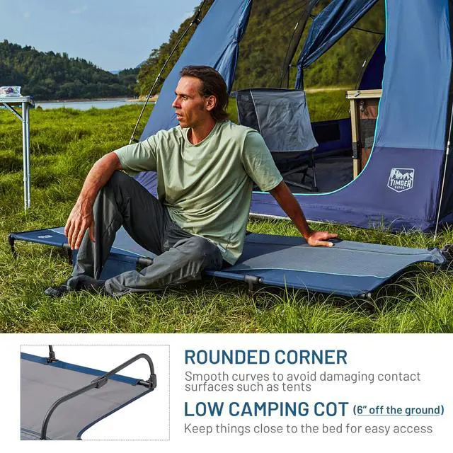 Alt view image 4 of 7 - 20-Second Quick Set-Up Camping Cot, Aluminum Folding Cot