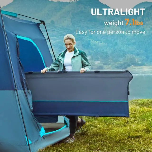 Alt view image 2 of 7 - 20-Second Quick Set-Up Camping Cot, Aluminum Folding Cot