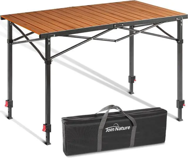 Main image of Portable Outdoor Adjustable Height Camping Table, Large for 2-6 Person
