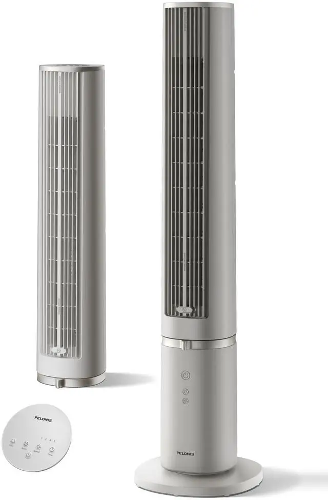 Main image of 40-Inch Oscillating Tower Fan with Remote for Bedroom, Khaki