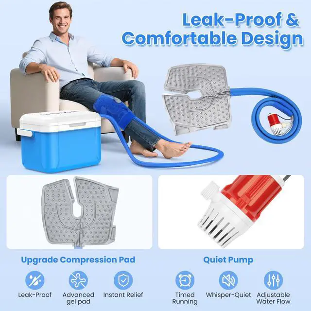 Alt view image 7 of 7 - Ice Machine for Knee After Surgery, Portable Cold Therapy Machine