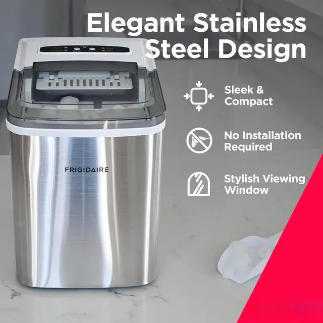 Alt view image 3 of 4 - 26 Lbs per Day Portable Compact Maker, Ice Making Machine, Stainless, Medium