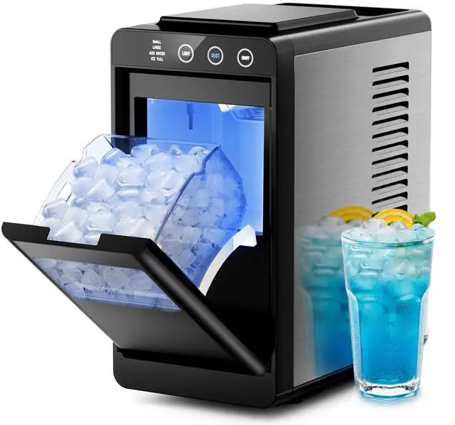 Main image of Portable Countertop Ice Maker Machine, 26lbs Ice in 24Hrs, Self-Cleaning Ice Maker with Selectable Ice Size & Internal Light, Compact Design for Home/Kitchen/Bar