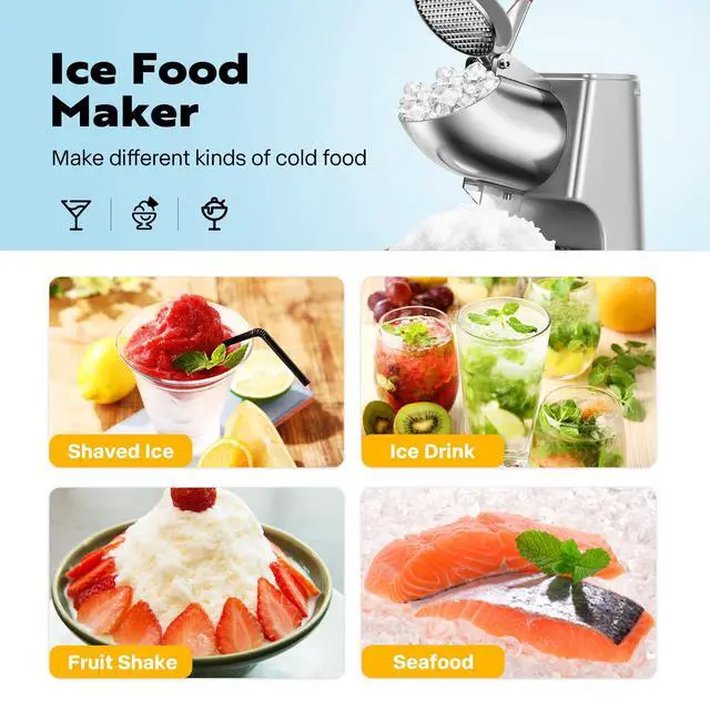 Alt view image 6 of 7 - 11 Inch Height Ice Crusher Shaver 143lbs/hr
