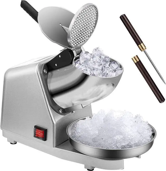 Main image of Electric Ice Crusher Shaver 4 Blades Silver 210lbs/hr