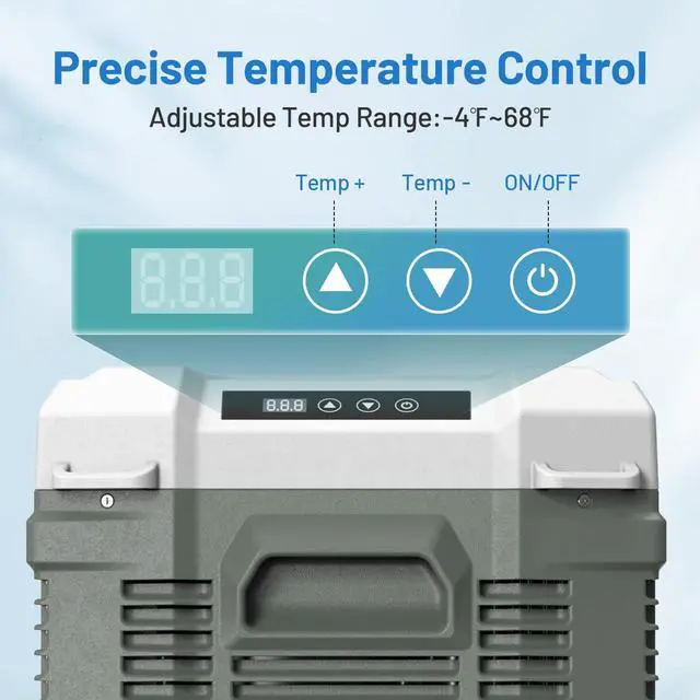 Alt view image 4 of 7 - 12 Volt Refrigerator 12V Car Fridge 16 Quart Portable Refrigerator for Car 12/24V DC 110~240 Volt AC for Truck RV Camper SUV Portable Freezer Electric Cooler for Camping (-4-68)