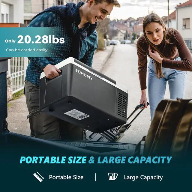 Alt view image 6 of 7 - 12 Volt Refrigerator, 19QT(18L) Compressor Electric Cooler APP Control, Car Fridge -4~68, Portable Refrigerator 12/24V DC 110-240V AC, Portable Freezer for Camping, Boat, Travel
