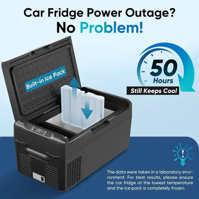Alt view image 7 of 7 - 12 Volt Refrigerator - 21QT(20L) Portable Freezer, Electric Cooler for Car Truck RV Van Camping & Road Trip, Fast Cooling Fridge with 12/24V DC & 110-240V AC for Vehicle & Home Use,-4~68