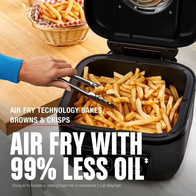 Alt view image 4 of 7 - Beyond Grill 7-in-1 Electric Indoor Grill with Air Fry Technology, MCAFD800D, Black, Large