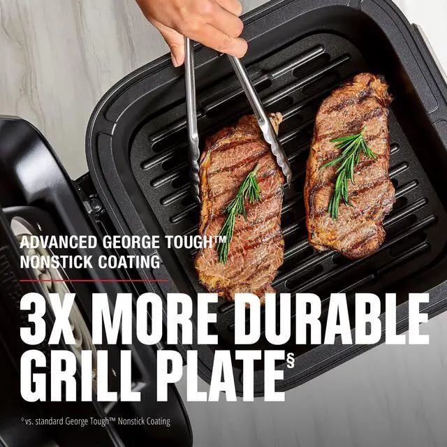 Alt view image 5 of 7 - Beyond Grill 7-in-1 Electric Indoor Grill with Air Fry Technology, MCAFD800D, Black, Large