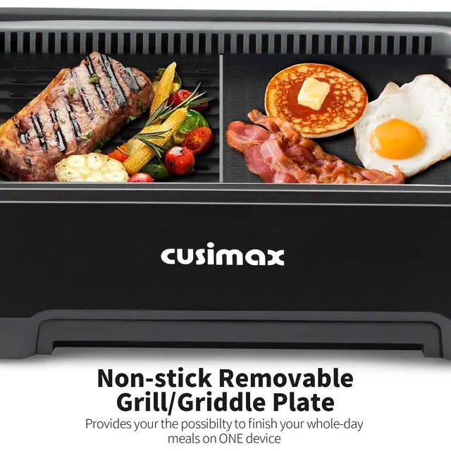 Alt view image 2 of 7 - Smokeless Indoor Grill, 1500W Electric Grill Korean BBQ Grill,Black