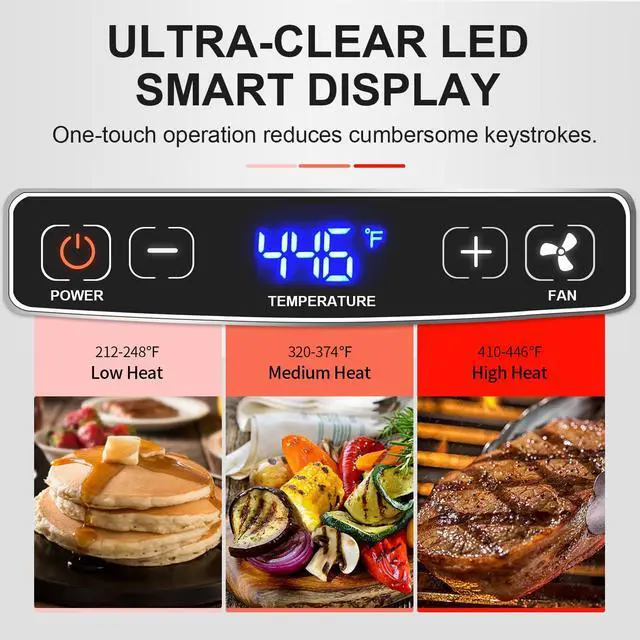 Alt view image 3 of 7 - Smokeless Indoor Grill, 1500W Electric Grill Korean BBQ Grill,Black