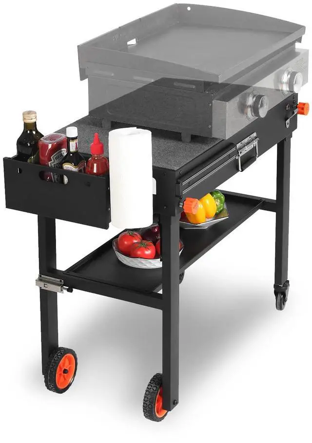 Main image of Grill Table for Blackstone Griddle, Portable Grill Cart with Caddy