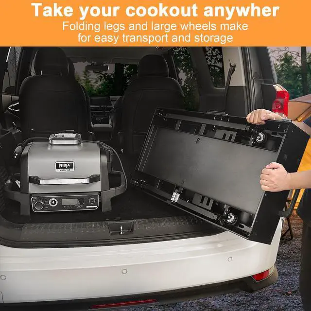 Alt view image 6 of 7 - Quick-Fold Grill Cart for Ninja Woodfire & Blackstone