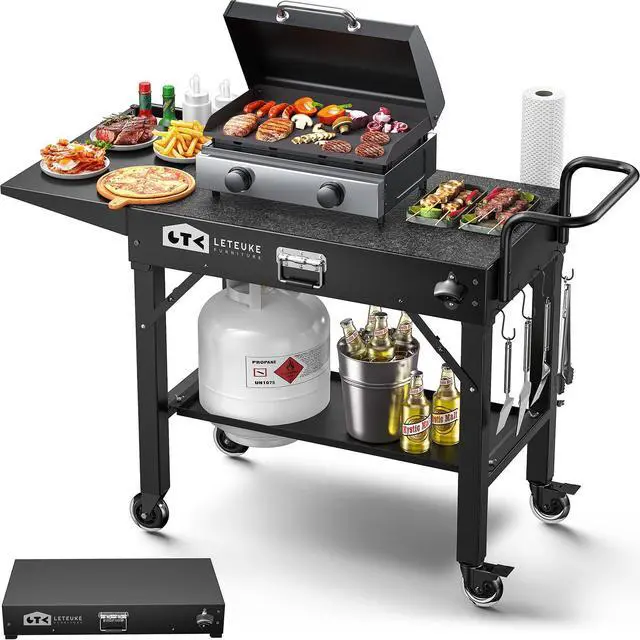 Main image of Grill Cart for Blackstone Griddle, Portable Outdoor Grill Table