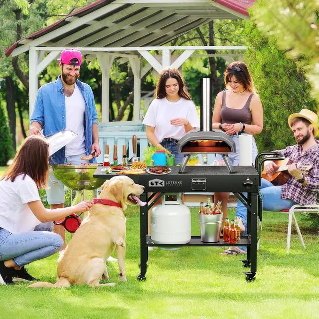 Alt view image 6 of 7 - Grill Cart for Blackstone Griddle, Portable Outdoor Grill Table