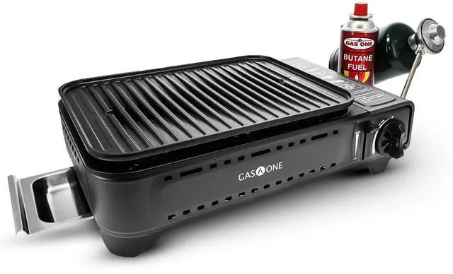 Main image of GasOne Propane or Butane Grill Stove GS-2400P Dual Fuel Portable Camping Grill Gas Stove with Carrying Case