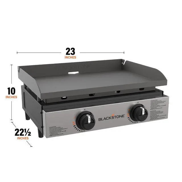 Alt view image 3 of 7 - 1666 22 Tabletop Griddle with Stainless Steel Faceplate, Powder Coated Steel, Black