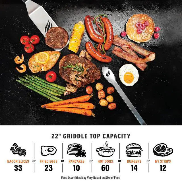 Alt view image 7 of 7 - 1666 22 Tabletop Griddle with Stainless Steel Faceplate, Powder Coated Steel, Black