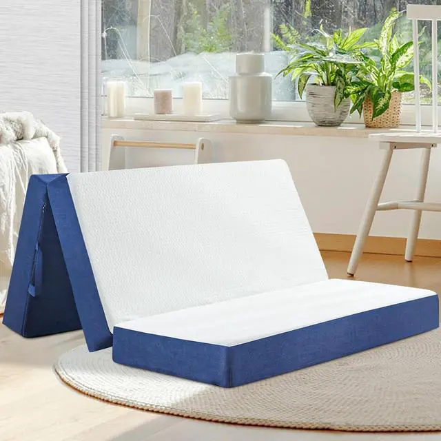 Main image of Folding Mattress Single Size,6" Trifold Foldable Sofa for Camping,White