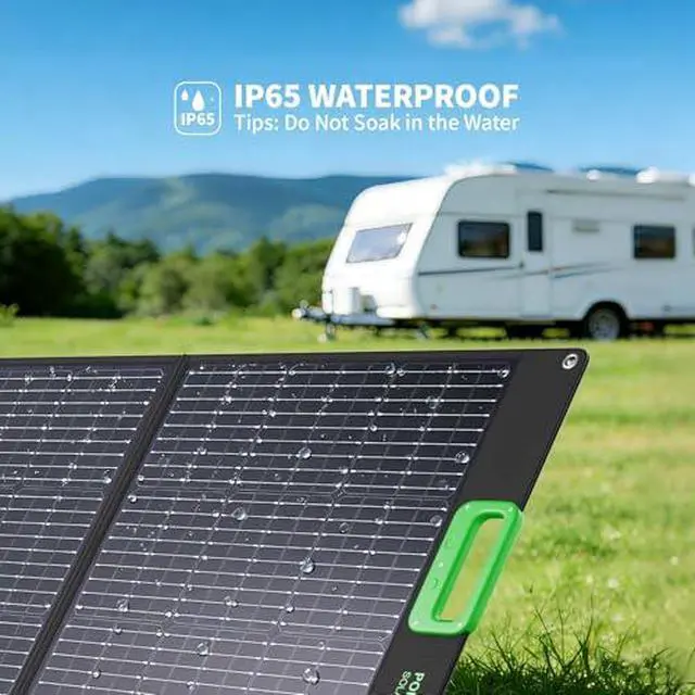 Alt view image 5 of 7 - 100W Portable Solar Panel for Power Station Generator 23.5% High Efficiency