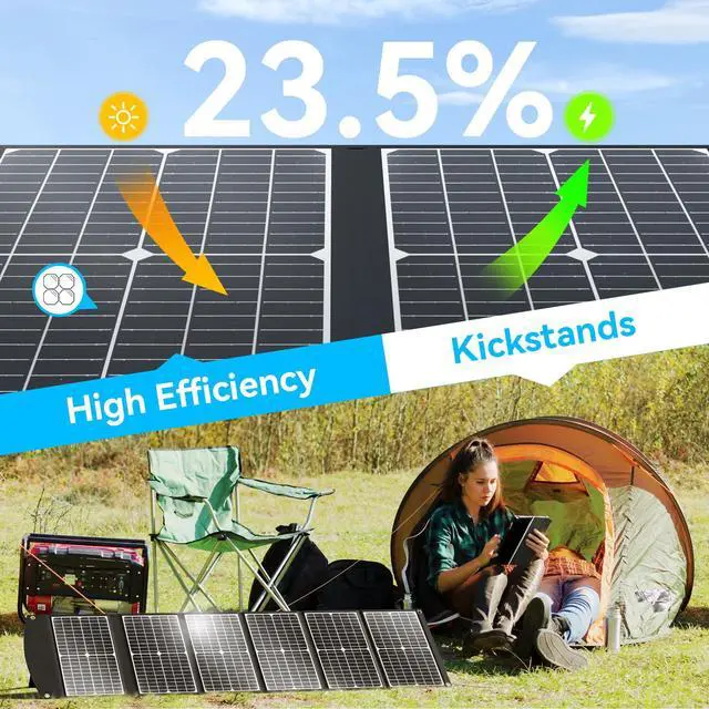 Alt view image 4 of 7 - 100W Portable Solar Panel CPC Material USB-C PD3.0 & 20V DC XT60 Anderson