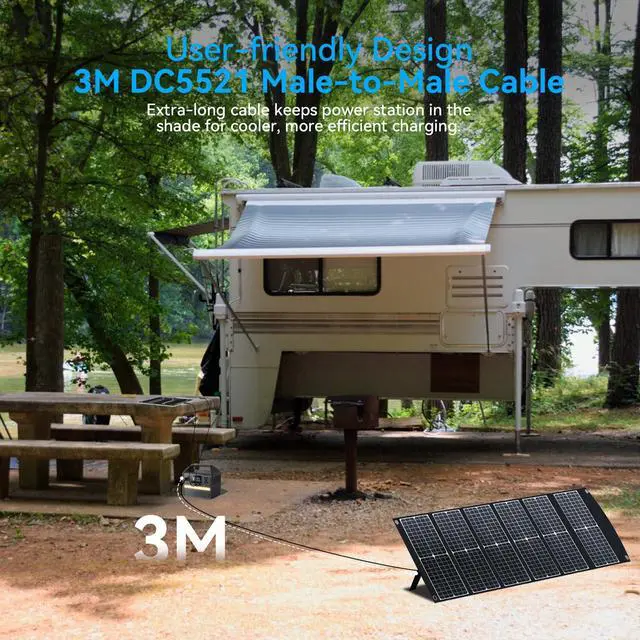 Alt view image 5 of 7 - 100W Portable Solar Panel CPC Material USB-C PD3.0 & 20V DC XT60 Anderson