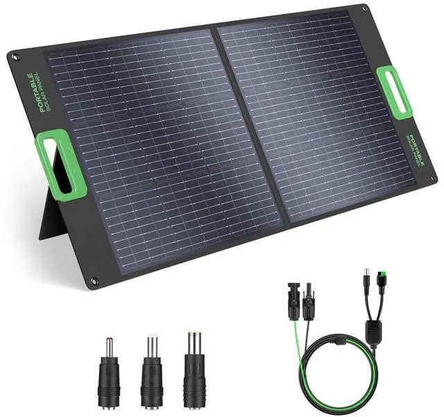Main image of 100W Portable Solar Panel for Power Station Generator, Waterproof Foldable