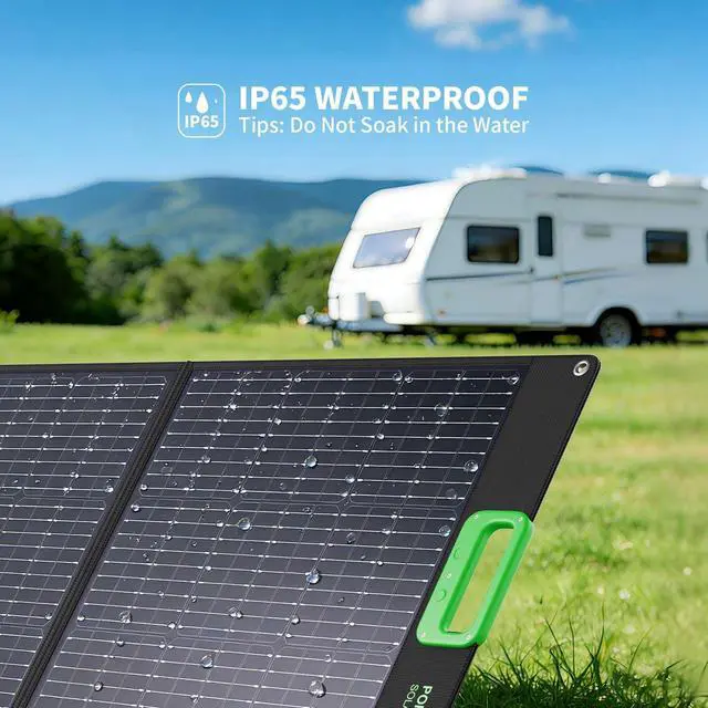 Alt view image 5 of 7 - 100W Portable Solar Panel for Power Station Generator, Waterproof Foldable
